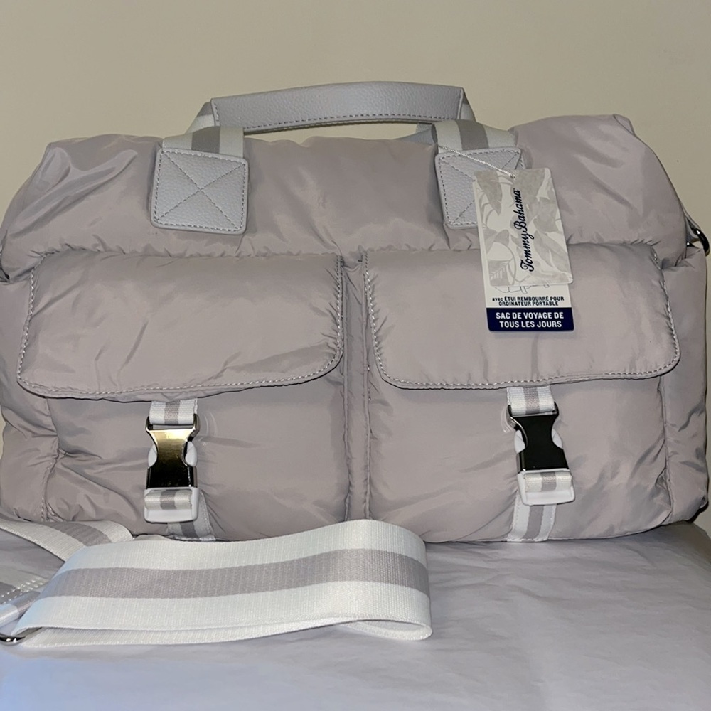 Tommy Bahama every day duffel with detachable strap, padded, laptop sleeve, new